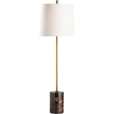 Lambeth Table Lamp-Brown Marble