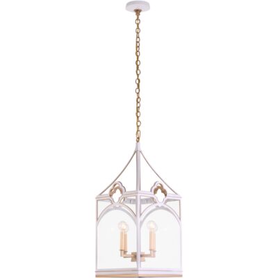 Quatrefoil Lantern - White