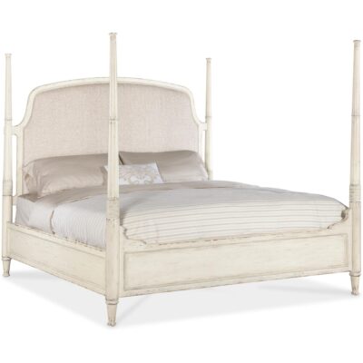 Americana King Upholstered Poster Bed