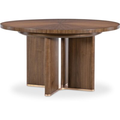 Eleana Round Dining Table with One 20-inch Leaf