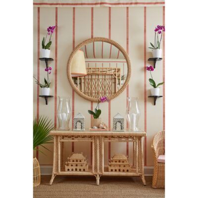 Alternative view of Dunmore Round Wicker Mirror