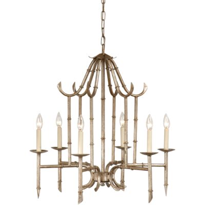 Bamboo Chandelier - Silver