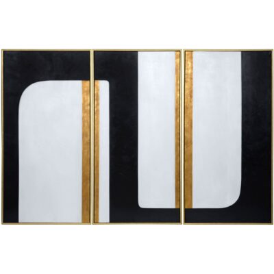 The Path (Set Of 3) - 30" X 60" - Gold Floater Frame