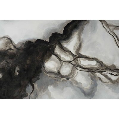 Alternative view of Smoke Screen - 72" X 48" - Black Floater Frame