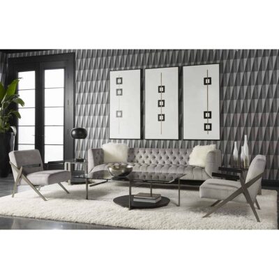 Alternative view of Boxed In (Set Of 3) - 30" X 60" - Black Floater Frame