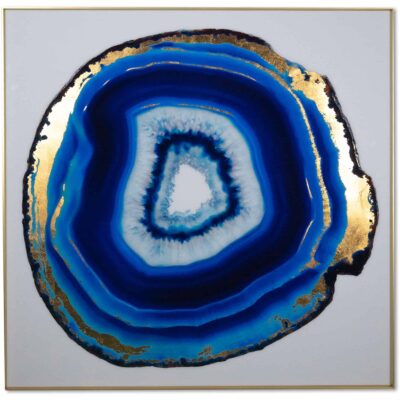 Blue Agate - 48" X 48" - Gold Frame