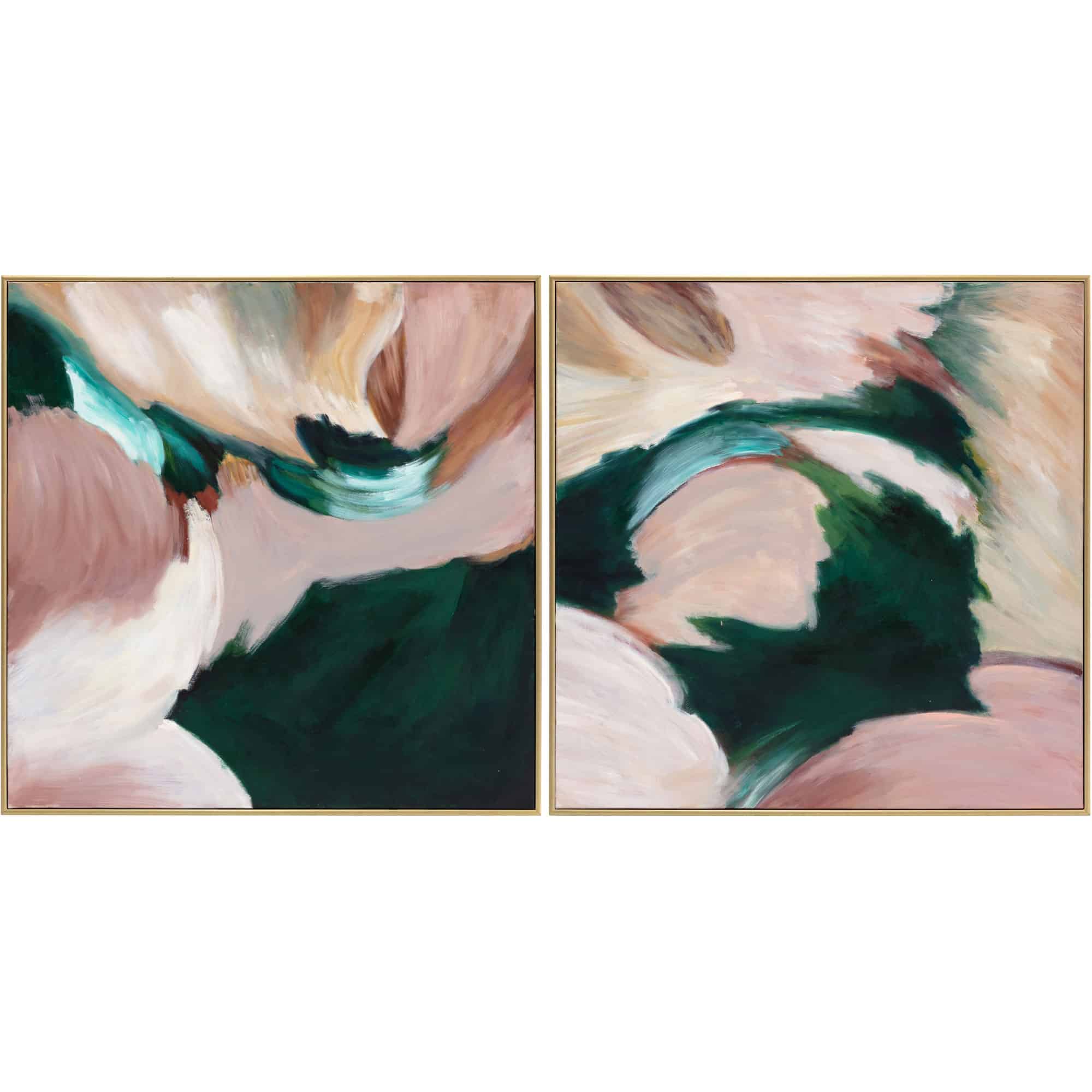 Wild Ones (Set Of 2) - 48" X 48" - Gold Floater Frame