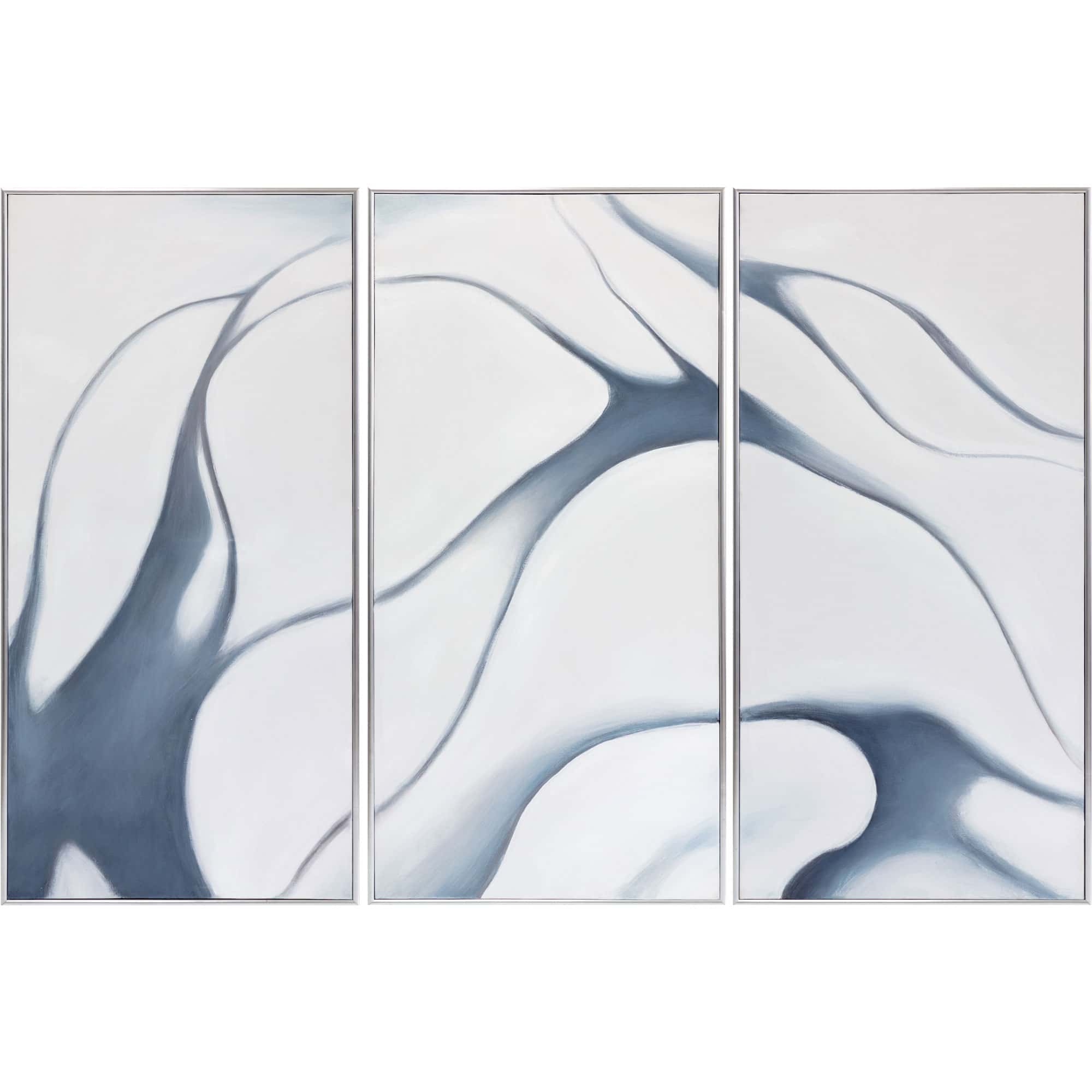 Meditation (Set Of 3) - 30" X 60" - Silver Floater Frame