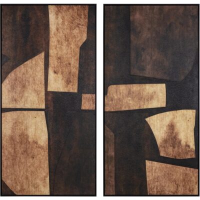 Alternative view of Rustic Nuance Ii - 30" X 60" - Black Floater Frame