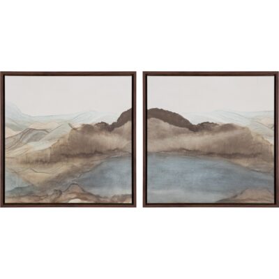 Alternative view of Cordillera I - 24" X 24" - Brown Floater Frame