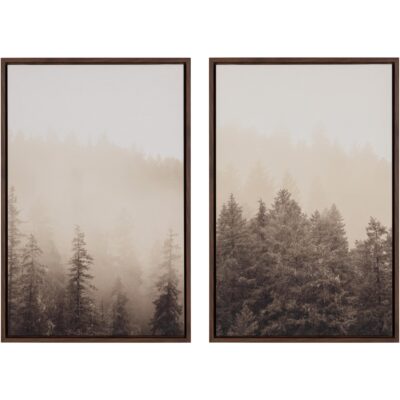 Alternative view of Mistwood I - 20" X 30" - Brown Floater Frame