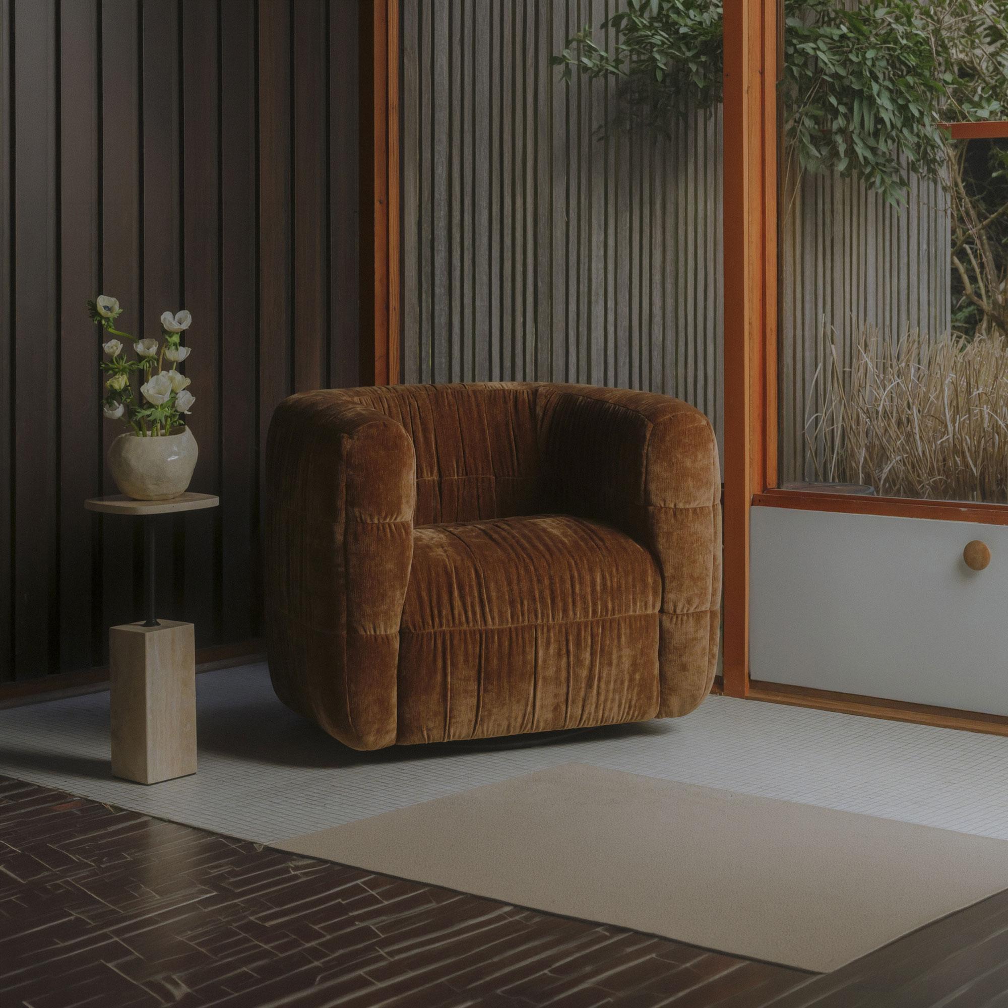 Robson Swivel Chair Toffee - Image 3