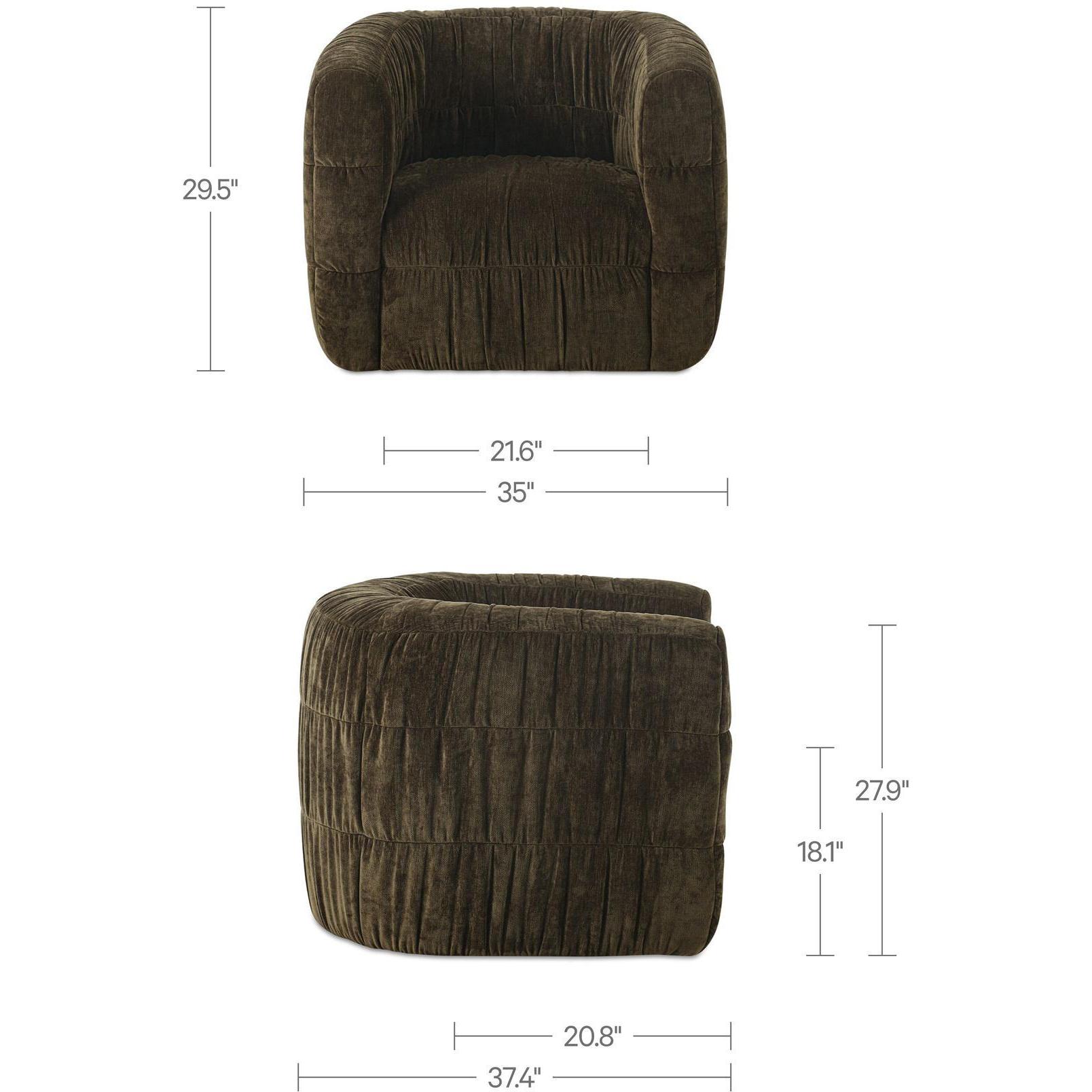 Robson Swivel Chair Dark Green - Image 3