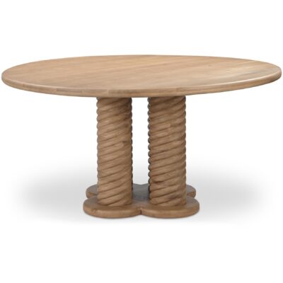 Alternative view of Treccia Round Dining Table Oak