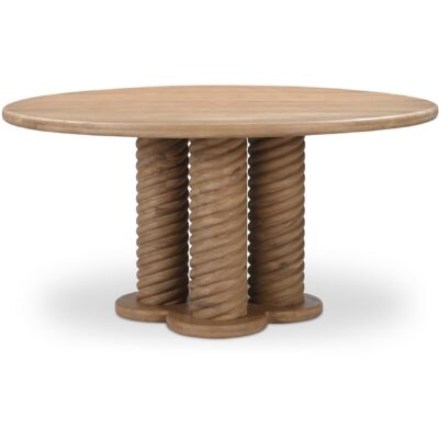 Treccia Round Dining Table Oak