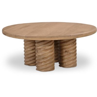 Alternative view of Treccia Round Coffee Table Oak