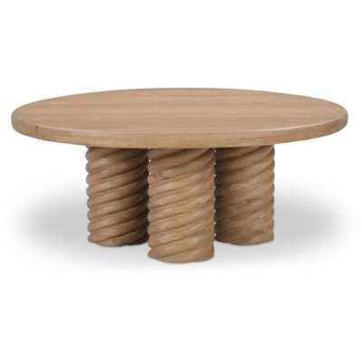 Treccia Round Coffee Table Oak