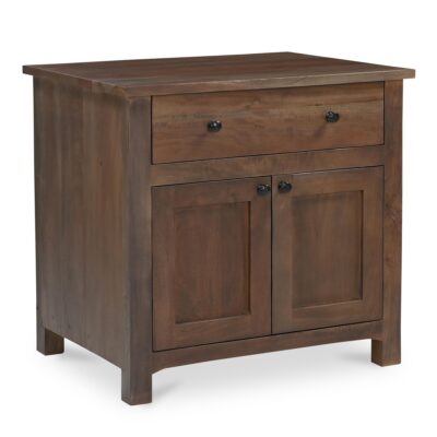 Alternative view of Gene Charging Nightstand Dark Brown