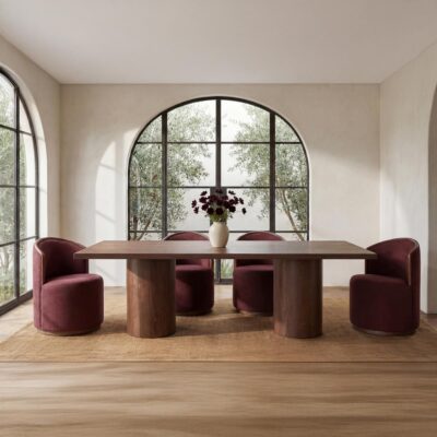 Alternative view of Hadley Dining Table Small Warm Brown