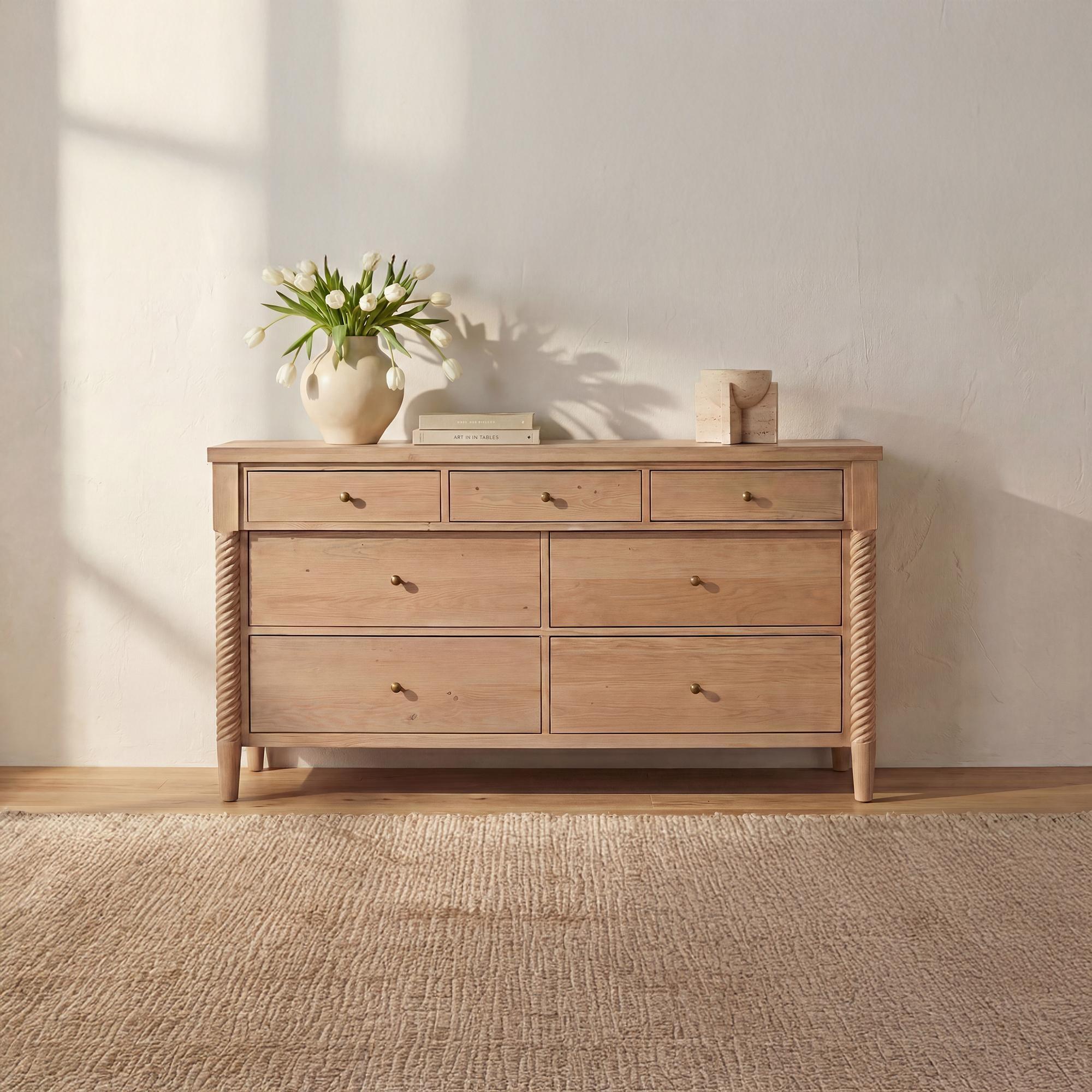 Joni 7 Drawer Dresser Natural - Image 2