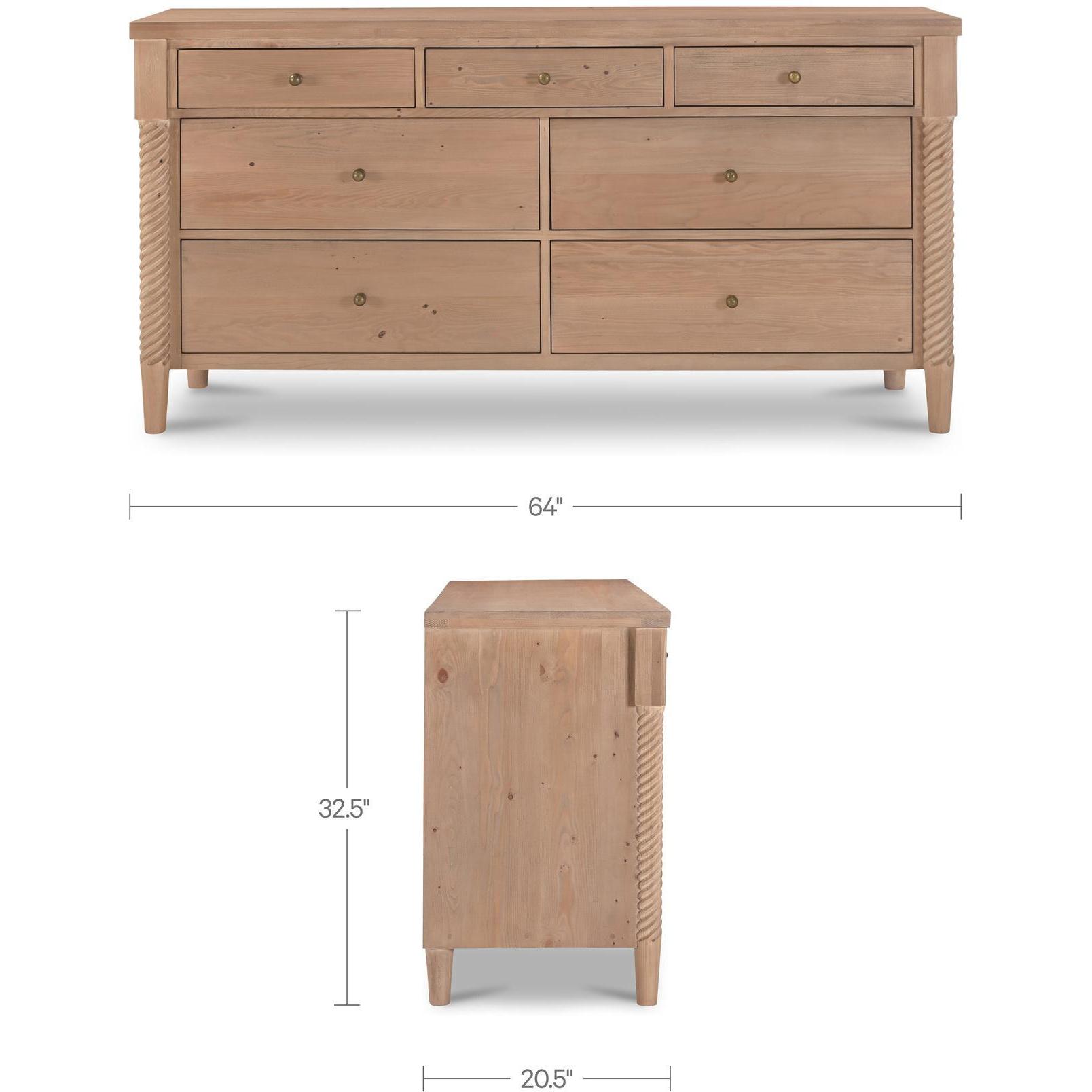 Joni 7 Drawer Dresser Natural - Image 3
