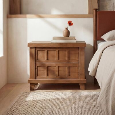 Alternative view of Enya Nightstand Red Oak