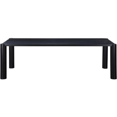 Post Dining Table Large Oak Black