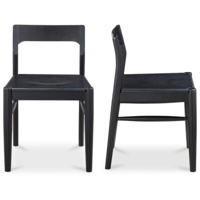 Alternative view of Owing Dining Chair Black-Set of Two