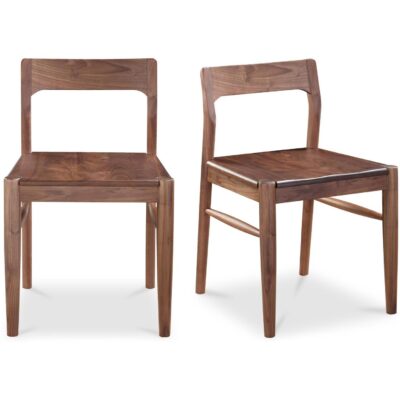 Owing Dining Chair Walnut Brown -Set of Two