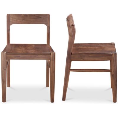 Alternative view of Owing Dining Chair Walnut Brown -Set of Two