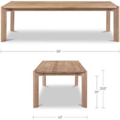 Alternative view of Daifuku Large Dining Table Brushed Natural Oak
