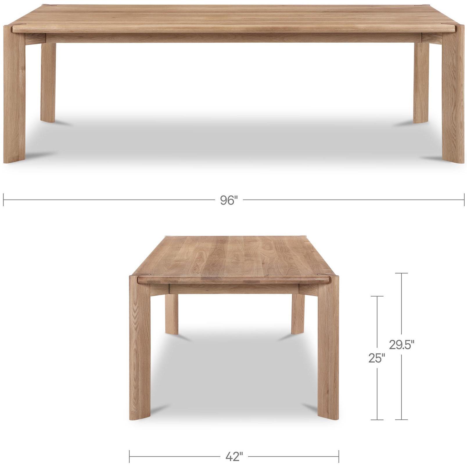 Daifuku Large Dining Table Brushed Natural Oak - Image 2