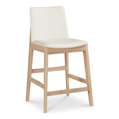 Alternative view of Deco Oak Counter Stool White PVC