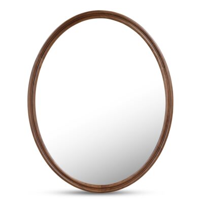 Alcott Oval Mirror Walnut