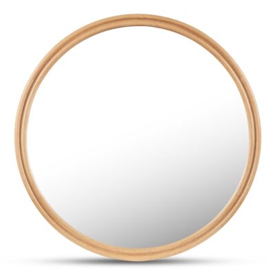 Alcott Large Round Mirror Oak