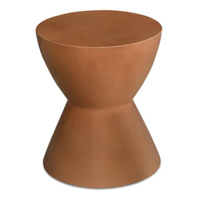 Alternative view of Hourglass Outdoor Stool Terracotta