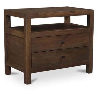 Alternative view of Windsor Nightstand Dark Brown