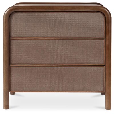 Rye 3 Drawer Nightstand Warm Brown