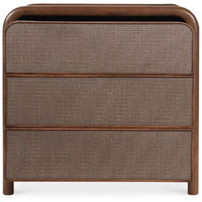 Alternative view of Rye 3 Drawer Nightstand Warm Brown