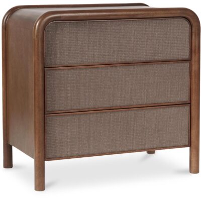 Rye 3 Drawer Nightstand Warm Brown