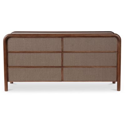 Rye 6 Drawer Dresser Warm Brown