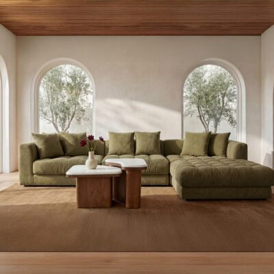 Alternative view of Abi Nesting Coffee Table Beige Cosmos Marble