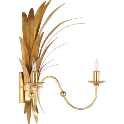 Alternative view of Wheat Sconce - Gold Electrified