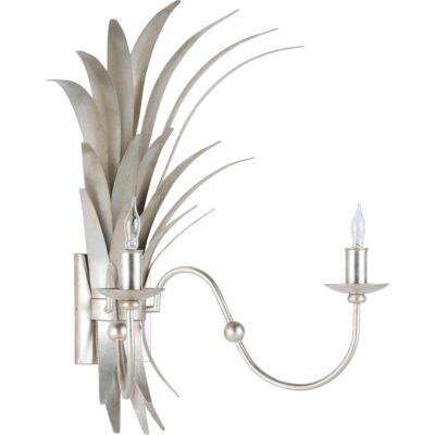 Alternative view of Wheat Sconce - Silver Electrified