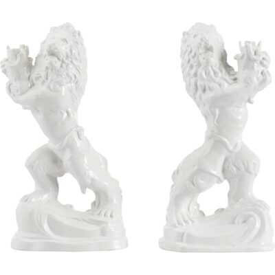 Alternative view of Faience Lions (Pr) - White