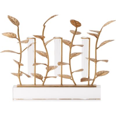 Alternative view of Eucalyptus Gold Leaf Vase