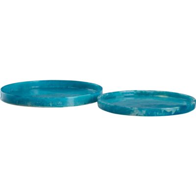 Alternative view of Vista Blue Tray - Set of 2