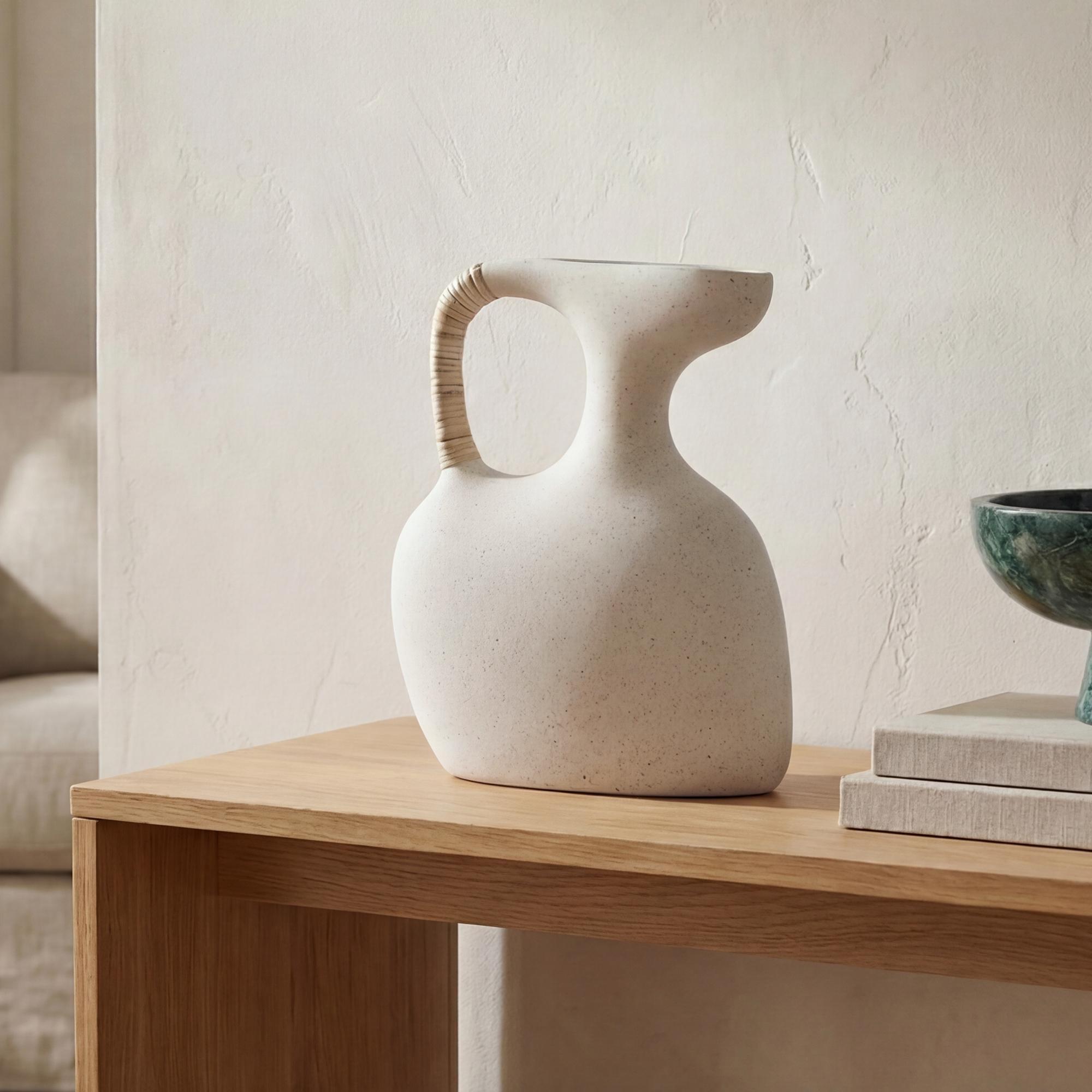 Vila 13In Sculptural Vessel Cream White - Image 2
