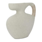 Vila 9.5In Sculptural Vessel Cream White - Image 3