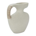 Vila 9.5In Sculptural Vessel Cream White - Image 2